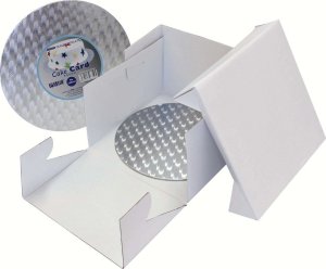 PME Zestaw pudełko i okrągła deska 25 cm biały 5