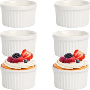 Kokilki do zapiekania 200 ml zestaw 6 sztuk salaterki miseczki pojemniki porcelanowe Brulee 1