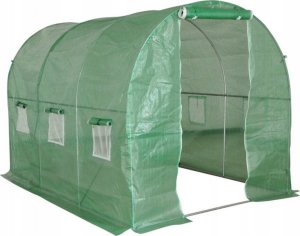 Tunel Foliowy Ogrodowy Szklarnia 2x3 6m2 Zielony na Warzywa Stelaż LEAN 4