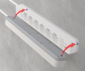 Urządz. zas.-zabezpiecz. KERG z wyłącznikiem-6 gniazd-USBC+USBA-biało-szary-1,5m-16A-H05VV-F-3x1,5mm2 one size 4