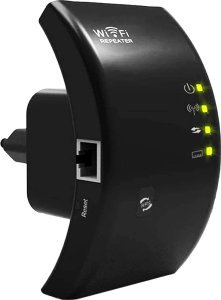 WZMACNIACZ SYGNAŁU WIFI WYGIĘTY W02 czarny 1