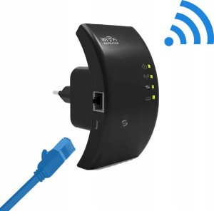 WZMACNIACZ SYGNAŁU WIFI WYGIĘTY W02 czarny 9