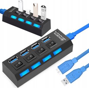 HUB USB 3.0 ROZDZIELACZ 4 PORTY CQT-308 1