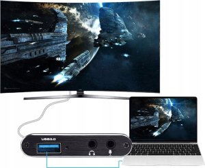 VIDEO GRABBER 4K PROSTOKĄTNY VICTOR-HDMI-1 10
