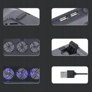 PODKŁADKA POD LAPTOPA Z PODŚWIETLENIEM LED H7 4