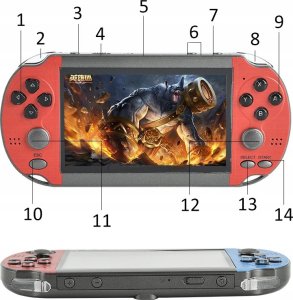 PRZENOŚNA KONSOLA DO GIER Z PADAMI X40 mini 14