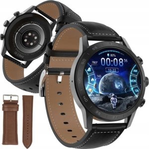 SMARTWATCH MĘSKI 2 PASKI DT70 CZARNY 2