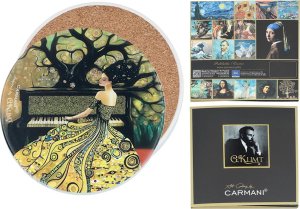 Podkładka ceramiczna, okrągła - Inspirowane malarstwem G. Klimt (CARMANI) 1