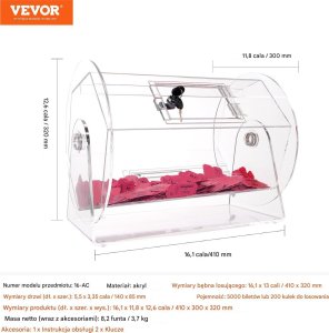 Bęben loteryjny akrylowy 41 x 32 cm 2