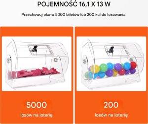 Bęben loteryjny akrylowy 41 x 32 cm 3