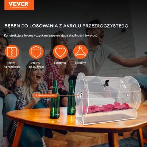 Bęben loteryjny akrylowy 41 x 32 cm 7