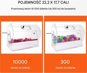 Bęben loteryjny akrylowy 56,5 x 145 cm 3