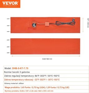 Podgrzewacz do beczek 800 W 2