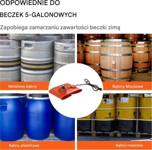 Podgrzewacz do beczek 800 W 6
