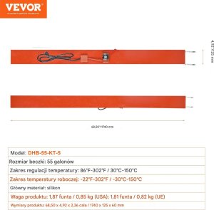 Podgrzewacz do beczek 1200 W 2