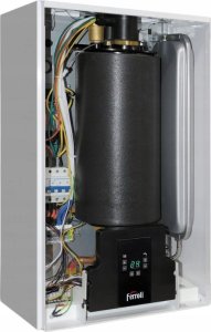 TOR 18 - Wiszący elektryczny kocioł grzewczy, zakres mocy: 1,5 - 18,0 kW. Automatyka pogodowa, pompa obiegowa, naczynie wzbiorcze, możliwość podłączenia zaworu c.o. / c.w.u. Napięcie: 3 x 380 V (S)Kotły wiszące 3