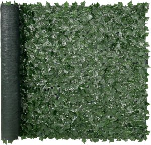 Sztuczny Żywopłot 1500 x 2490 mm Mata Osłonowa z Liśćmi Bluszczu 1