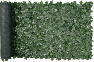 Sztuczny Żywopłot 990 x 2490 mm Mata Osłonowa z Liśćmi Bluszczu 1
