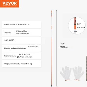 Zestaw 100 Markerów Drogowych 122 cm 2