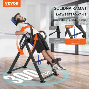 Ławka do ćwiczeń inwersyjnych składana do treningu siłowego i rozciągania 7