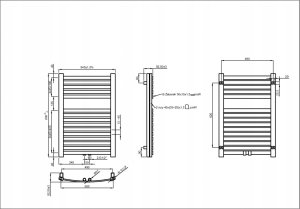 Grzejnik łazienkowy Invena Grzejnik INVENA 800X540 łazienkowy CZARNY 9