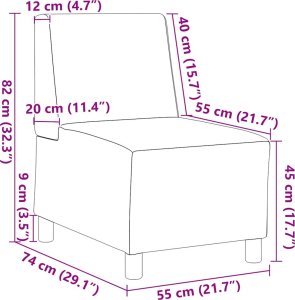 vidaXL Sofa Fotel Armia Zielony 55 cm Skóra zamszowa 9