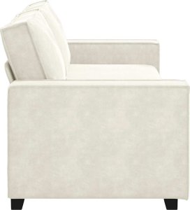 vidaXL Sofa 3-osobowa, kremowy, 180 cm, tapicerowana aksamitem 5