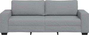 vidaXL Sofa 3-osobowa, jasnoszara, 180 cm, tapicerowana tkaniną 4