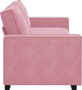 vidaXL Sofa 3-osobowa, różowa, 180 cm, obita aksamitem 5