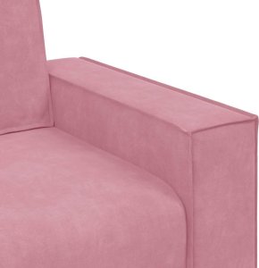 vidaXL Sofa 3-osobowa, różowa, 180 cm, obita aksamitem 7
