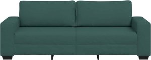 vidaXL Sofa 3-osobowa, ciemnozielona, 180 cm, tkaniną 4