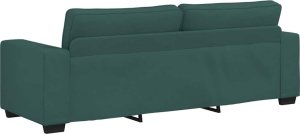 vidaXL Sofa 3-osobowa, ciemnozielona, 180 cm, tkaniną 6