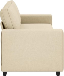 vidaXL Sofa 3-osobowa, kremowa, 180 cm, tkaniną 5