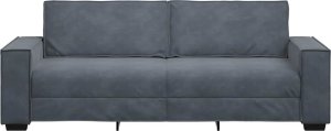 vidaXL Sofa 3-osobowa, ciemnoszara, 180 cm, obita aksamitem 4