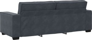 vidaXL Sofa 3-osobowa, ciemnoszara, 180 cm, obita aksamitem 6