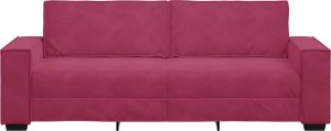 vidaXL Sofa 3-osobowa, winna czerwień, 180 cm, obita aksamitem 4
