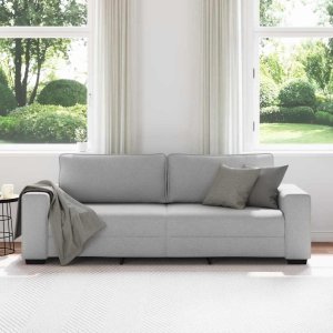 vidaXL Sofa 3-osobowa, szara chmurowy, 180 cm, tkaniną 3