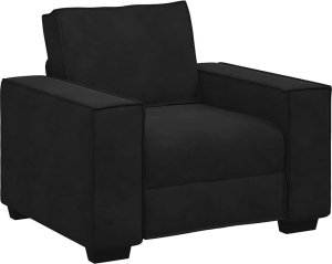 vidaXL vidaXL 3-częściowy komplet wypoczynkowy, obity aksamitem, czarna 4