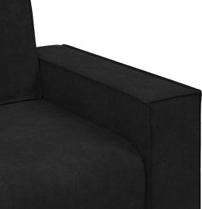 vidaXL vidaXL 3-częściowy komplet wypoczynkowy, obity aksamitem, czarna 10