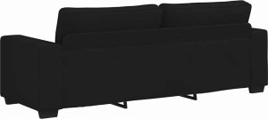 vidaXL Sofa 3-osobowa, czarna, 180 cm, tapicerowana tkaniną 6
