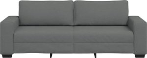 vidaXL Sofa 3-osobowa, ciemnoszara, 180 cm, tapicerowana tkaniną 4