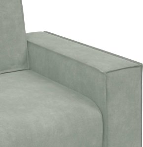 vidaXL vidaXL Sofa 3-osobowa, jasnoszara, 180 cm, tapicerowana aksamitem 7