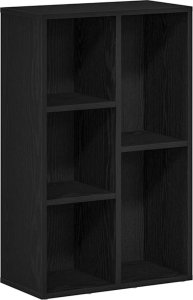 vidaXL Regał biblioteczny Czarny Dąb 50x25x80 cm Drewno klejone 2
