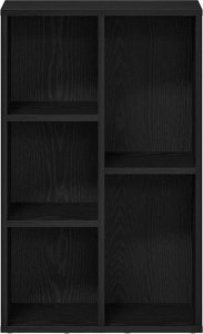 vidaXL Regał biblioteczny Czarny Dąb 50x25x80 cm Drewno klejone 5