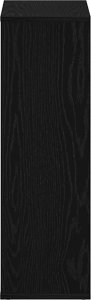 vidaXL Regał biblioteczny Czarny Dąb 50x25x80 cm Drewno klejone 6