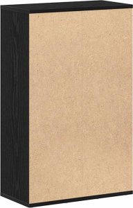 vidaXL Regał biblioteczny Czarny Dąb 50x25x80 cm Drewno klejone 7