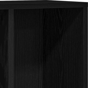 vidaXL Regał biblioteczny Czarny Dąb 50x25x80 cm Drewno klejone 9