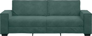 vidaXL Sofa 3-osobowa, ciemnozielony, 180 cm, obita aksamitem 4