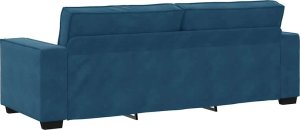 vidaXL Sofa 3-osobowa, niebieski, 180 cm, tapicerowana aksamitem 6