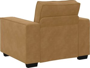 vidaXL 3-częściowy komplet wypoczynkowy, obity aksamitem, brązowy 7